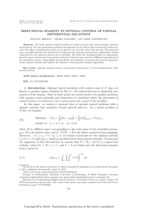 DIRECTIONAL SPARSITY IN OPTIMAL CONTROL OF PARTIAL DIFFERENTIAL EQUATIONS