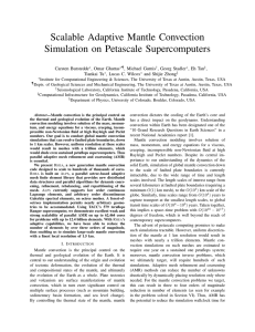 Scalable Adaptive Mantle Convection Simulation on Petascale Supercomputers