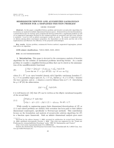 SEMISMOOTH NEWTON AND AUGMENTED LAGRANGIAN METHODS FOR A SIMPLIFIED FRICTION PROBLEM