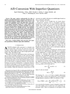 A/D Conversion With Imperfect Quantizers , Fellow, IEEE , Senior Member, IEEE