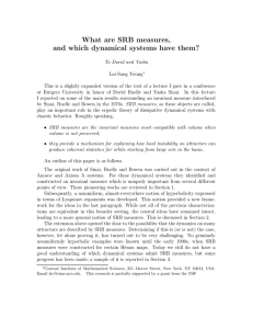 What are SRB measures, and which dynamical systems have them?