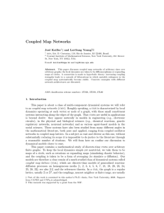 Coupled Map Networks Jos´ e Koiller ‡
