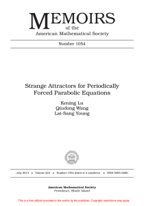 Strange Attractors for Periodically Forced Parabolic Equations Kening Lu Qiudong Wang