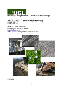Textile Archaeology 2013-2014