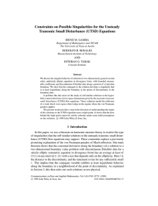 Constraints on Possible Singularities for the Unsteady IRENE M. GAMBA