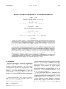 Oceanic Internal-Wave Field: Theory of Scale-Invariant Spectra 2605 Y V. L