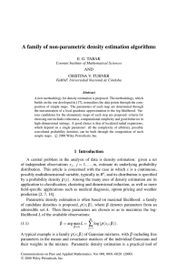 A family of non-parametric density estimation algorithms E. G. TABAK AND