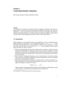 Constrained density estimation Chapter 1