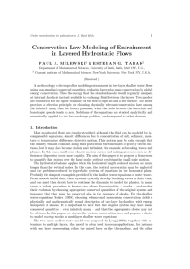 Conservation Law Modeling of Entrainment in Layered Hydrostatic Flows
