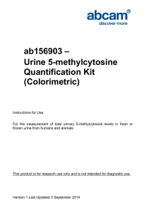 ab156903 – Urine 5-methylcytosine Quantification Kit (Colorimetric)