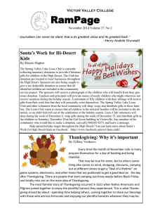 RamPage Santa’s Work for Hi-Desert Kids Victor Valley College