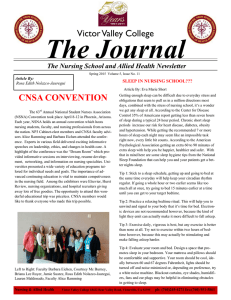 The Journal Victor Valley  College CNSA CONVENTION