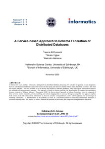 A Service-based Approach to Schema Federation of Distributed Databases