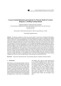 Coarse-Grained Reduction and Analysis of a Network Model of Cortical