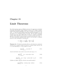 Limit Theorems Chapter 15