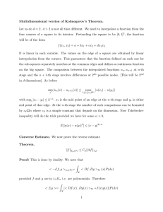 Multidimensional version of Kolmogorov’s Theorem.