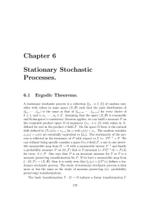 Chapter 6 Stationary Stochastic Processes. 6.1