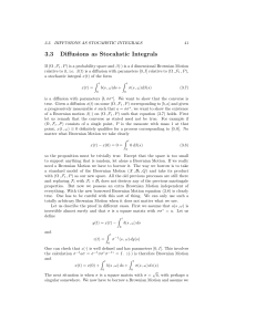 3.3 Diffusions as Stocahstic Integrals