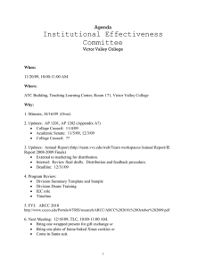 Institutional Effectiveness Committee  Agenda
