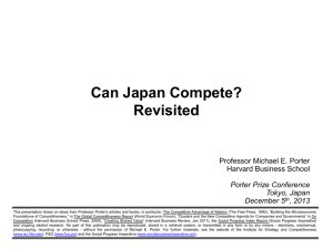 Can Japan Compete? Revisited  Professor Michael E. Porter