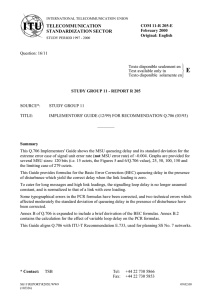 E TELECOMMUNICATION STANDARDIZATION