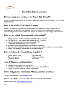 Who may apply for a position on the Puente Club... What is the mission of the Puente Program?