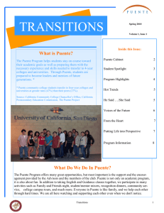 TRANSITIONS What is Puente?