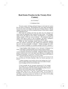 Real Estate Practice in the Twenty-First Century I. I