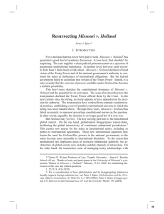 Resurrecting Missouri v. Holland I. I