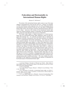 Federalism and Horizontality in International Human Rights