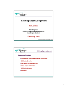 Eliciting Expert Judgement