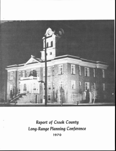 Report of Crook County Long-Range Planning Conference 1970