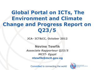 Global Portal on ICTs, The Environment and Climate