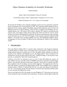 Object Database Scalability for Scientific Workloads