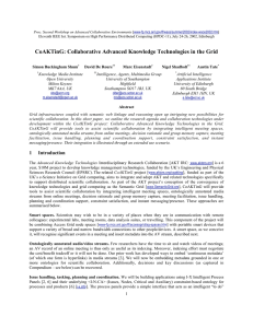 CoAKTinG: Collaborative Advanced Knowledge Technologies in the Grid