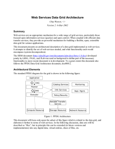Web Services Data Grid Architecture Summary