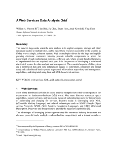 A Web Services Data Analysis Grid  Summary