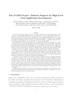 The GrADS Project: Software Support for High-Level Grid Application Development