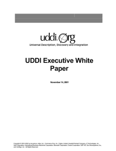 UDDI Executive White Paper  November 14, 2001