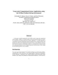 Large-scale Computational Science Applications using the SCIRun Problem Solving Environment