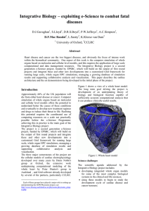 Integrative Biology – exploiting e-Science to combat fatal diseases