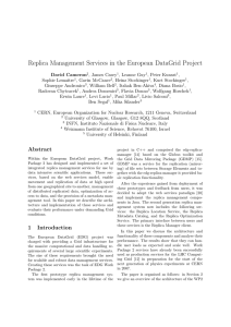 Replica Management Services in the European DataGrid Project