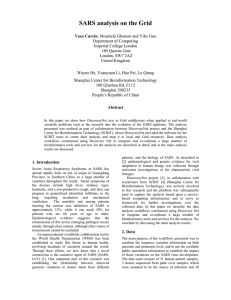SARS analysis on the Grid