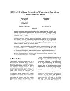 GEDDM: Grid Based Conversion of Unstructured Data using a Abstract