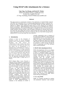 Using SOAP with Attachments for e-Science