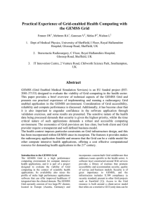 Practical Experience of Grid-enabled Health Computing with the GEMSS Grid