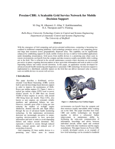 Proxim-CBR: A Scaleable Grid Service Network for Mobile Decision Support