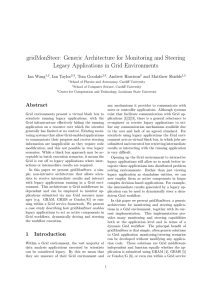 gridMonSteer: Generic Architecture for Monitoring and Steering