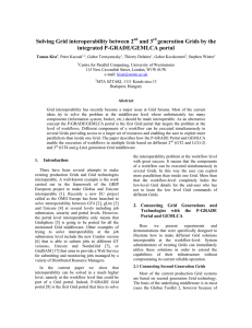 Solving Grid interoperability between 2 and 3 generation Grids by the