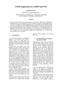 VOMS deployment in GridPP and NGS